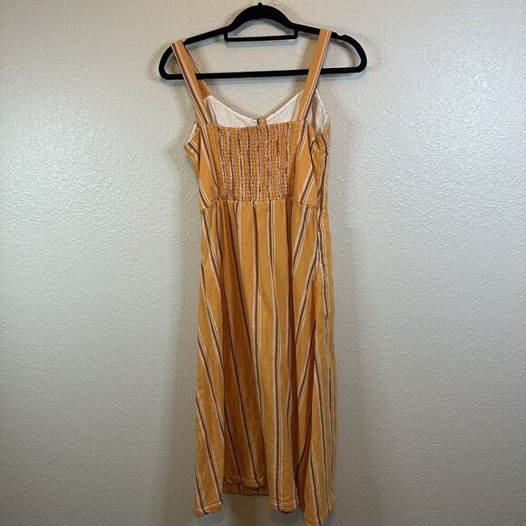 Pact Dress The Canopy Picnic Dress Size S Orange Sun Drenched Stripes Casual - Picture 3 of 10
